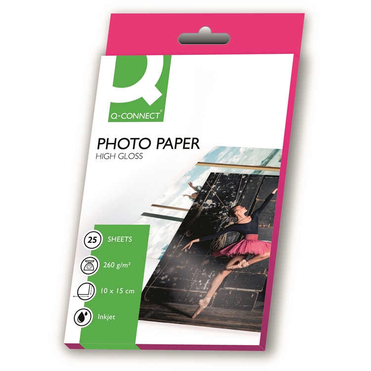 Photopaperi inkjet Q-CONNECT 10X15 high-glos 260g /25