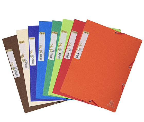 Kulmalukkokansio läpillä Exacompta A4 kierrätetty värilajitelma - kapasiteetti: 225 arkkia