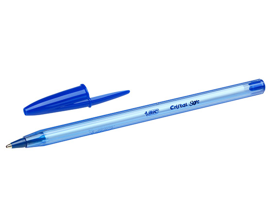 Kuulakärkikynä Bic Cristal Soft sininen arkistokelpoinen - uudistunut klassikkokynä