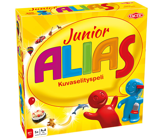 Korttipeli Junior Alias (suomi) - 300 kuvitettua sanakorttia, yli 5-vuotiaille