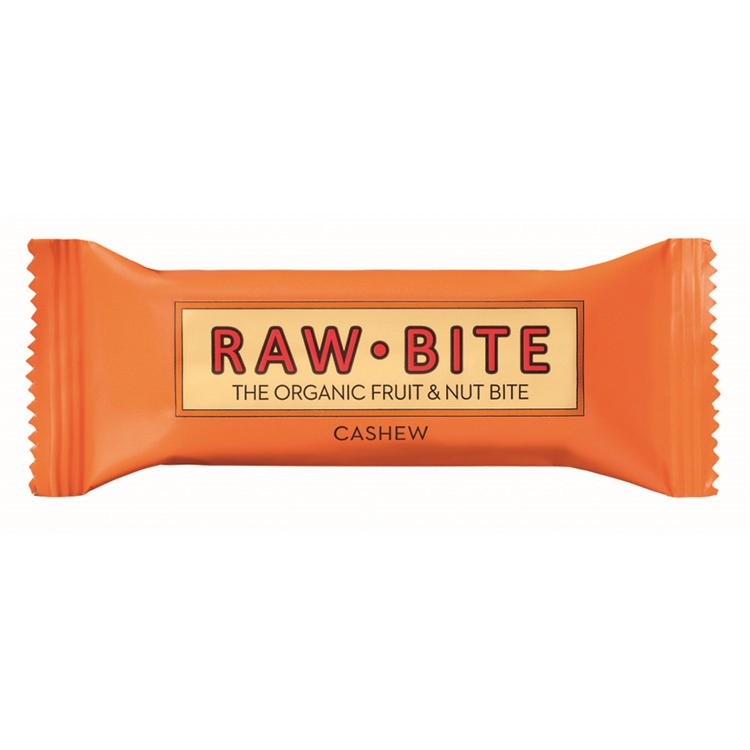 Rawbite Cashew luomu 50g /12 kpl ltk - vegaaninen, maidoton, gluteeniton, ei lisätty sokeria