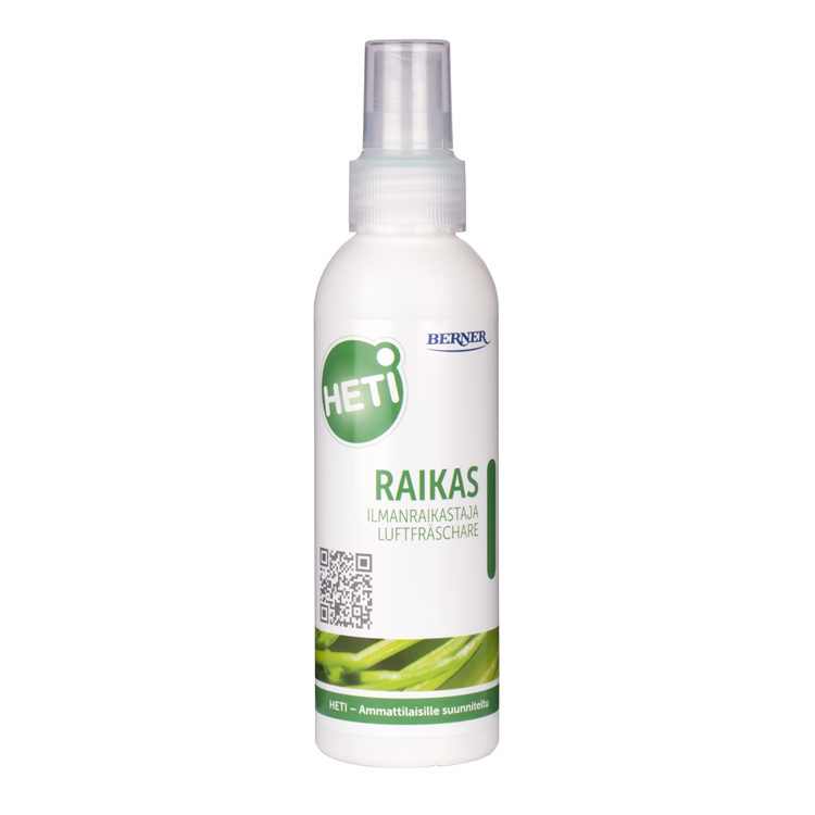 Ilmanraikastaja Heti Raikas päärynä 150 ml - kotimainen hajuja neutraloiva suihke, toimii HETI
