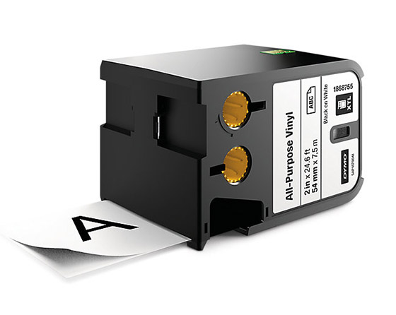 Vinyylitarra Dymo XTL 54mm 7m musta/valkoinen