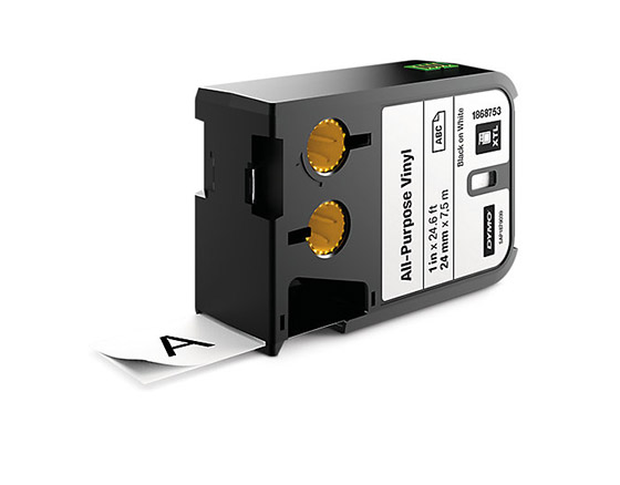 Vinyylitarra Dymo XTL 24mm 7m musta/valkoinen