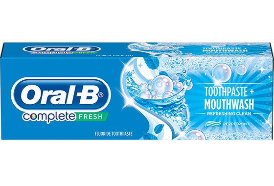 Hammastahna Oral-B Complete Mouthwash & Whitening 75 ml - sis suuvettä, tilaa tukkupakkaus