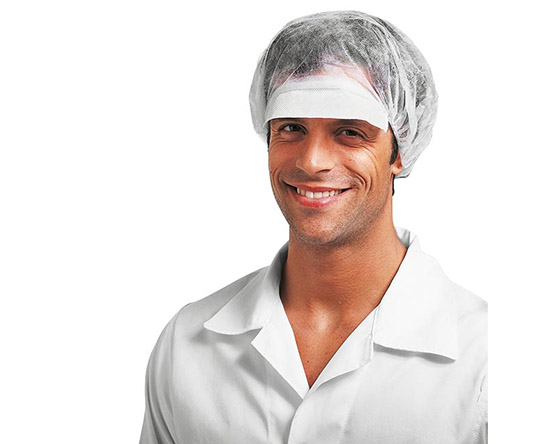 Kertakäyttöhattu SIR 30138 lipalla valkoinen 100 kpl - hengittävä