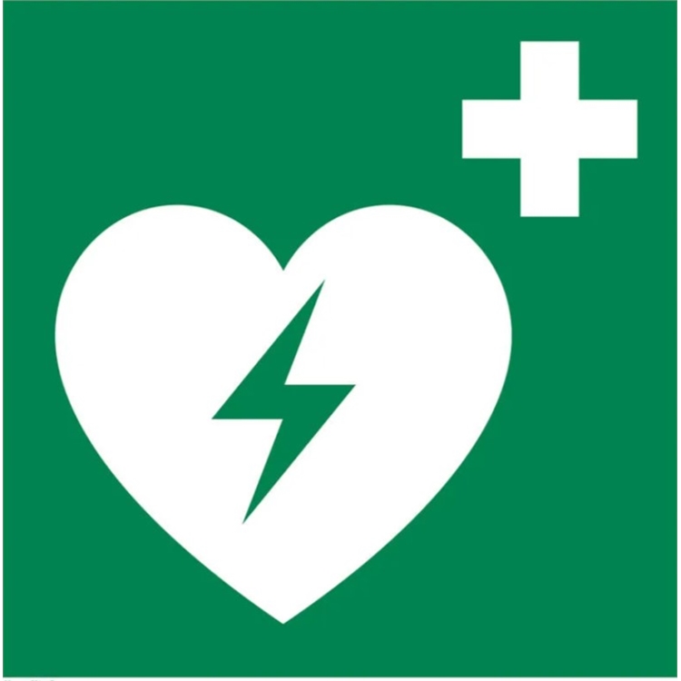 Opastekyltti defibrillaattori