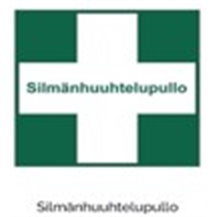 Opastekyltti silmänhuuhtelupullo