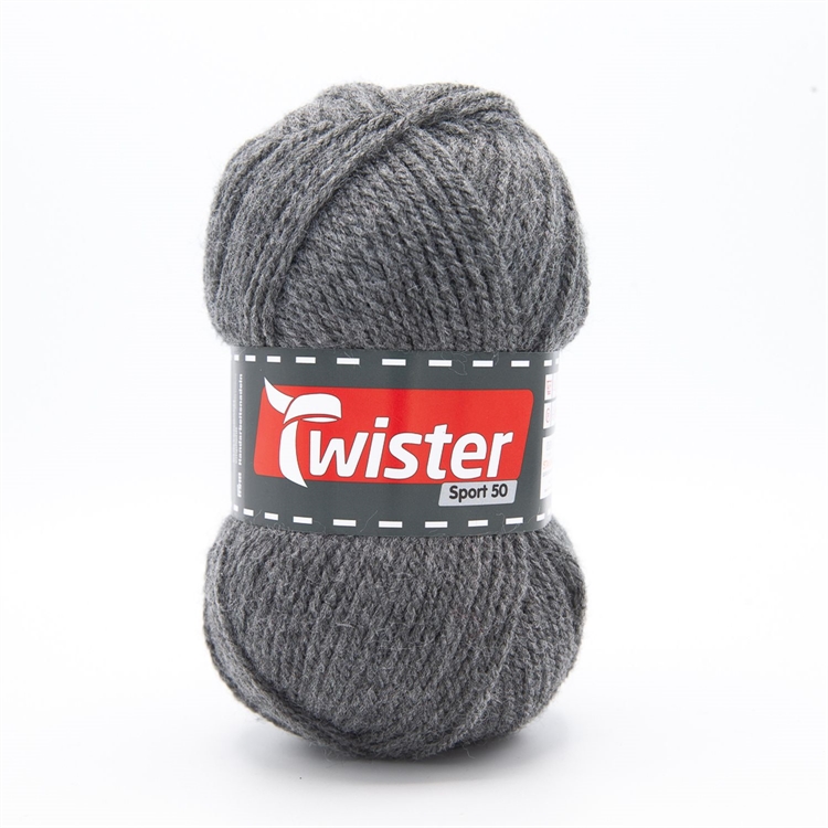 Neulelanka Twister Sport 50 50 g harmaa