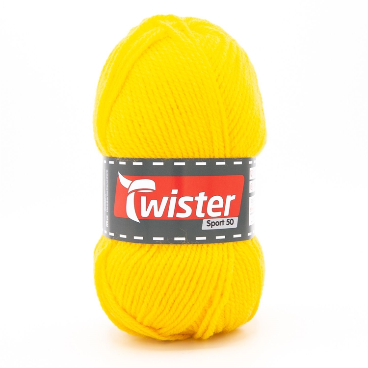 Neulelanka Twister Sport 50 50 g keltainen