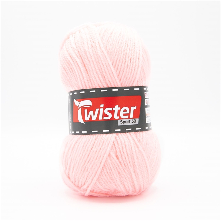 Neulelanka Twister Sport 50 50 g vaaleanpunainen