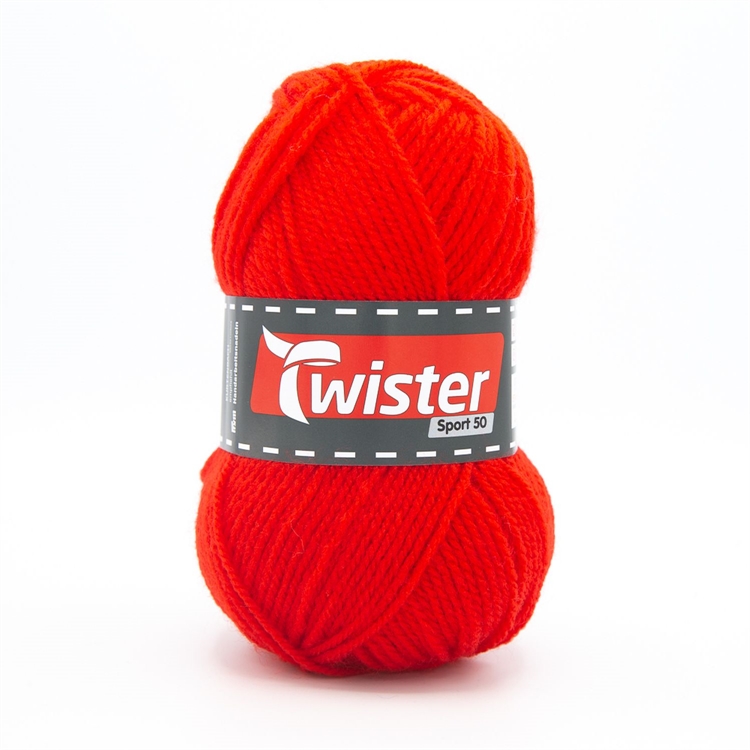 Neulelanka Twister Sport 50 50 g punainen