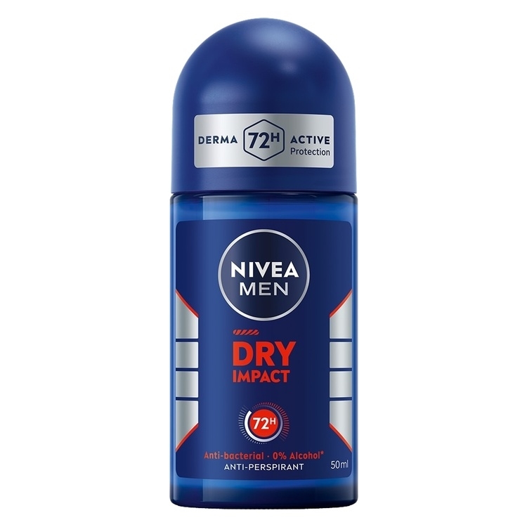 Roll-on-deodorantti Nivea Men Dry Impact 50 ml - 72 tunnin antiperspiranttivaikutus