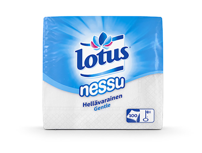 Nenäliina Lotus Nessu 480781 100 kpl - pehmeä, hygieeninen, kolmikerroksinen