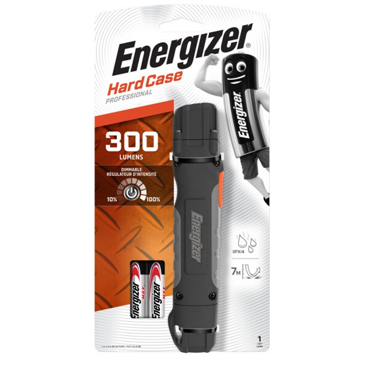 Taskulamppu Energizer Led Pro Handheld - 300-45 lumen, kestää pudotuksen 7 m, sis paristot