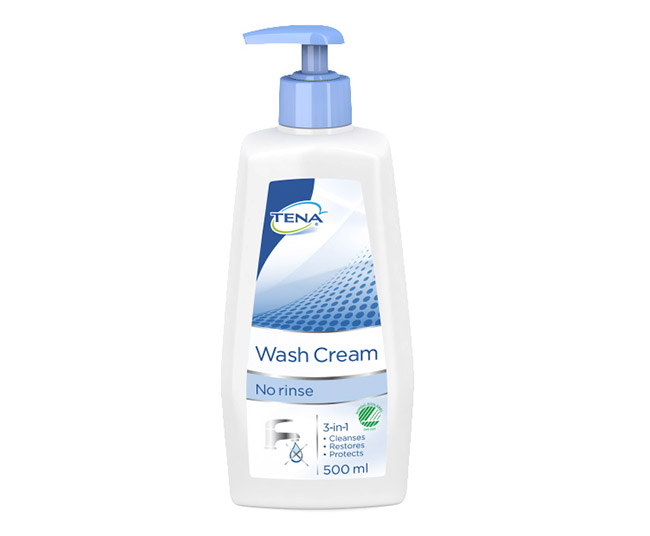 Pesuvoide TENA ProSkin Wash Cream 3-in-1 4242 500 ml - vaihtoehto vedelle ja saippualle