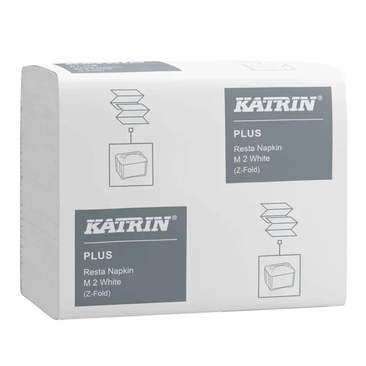 Annostelijaliina valkoinen Katrin + Resta 87273 /21 pkt - pehmeä 2-kerroksinen lautasliina