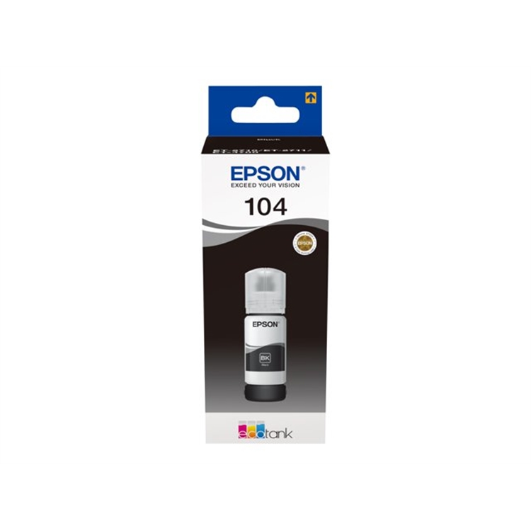 Värikasetti inkjet Epson 104 ecotank musta 65 ml