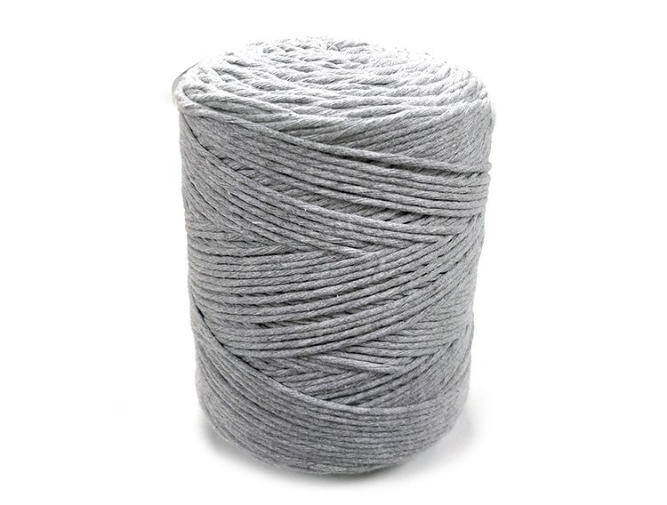 Kierrätyspuuvillalanka Minimop 700g vaaleanharmaa