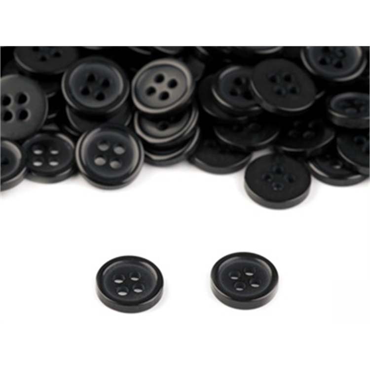 Nappi 10 mm kiiltävä musta /100 - vaatetukseen ja askarteluun