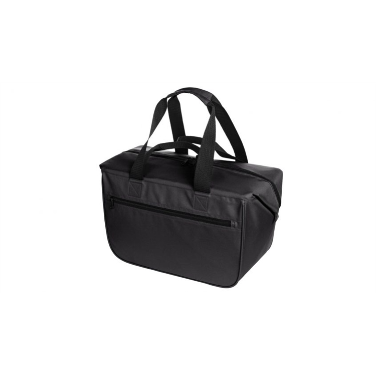 Kylmälaukku Soft musta - täysin kokoontaittuva, toimii ostoskassinakin, lyhyet ja pitkät kantohihnat