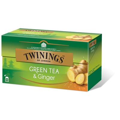 Tee Twinings Green Tea & Ginger /25 - inkiväärillä maustettu vihreä tee