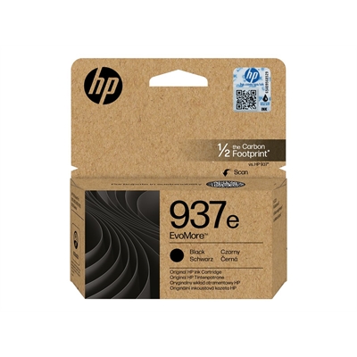 Värikasetti Inkjet HP 937e EvoMore musta 3,1K - 2x enemmän väriä, skannaa koodi ja istutat puun