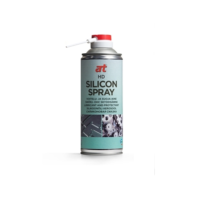 Voitelu- ja suoja-aine AT HD Silicon Spray 400 ml - kumi- ja muovipinnoille, estää jäätymisen