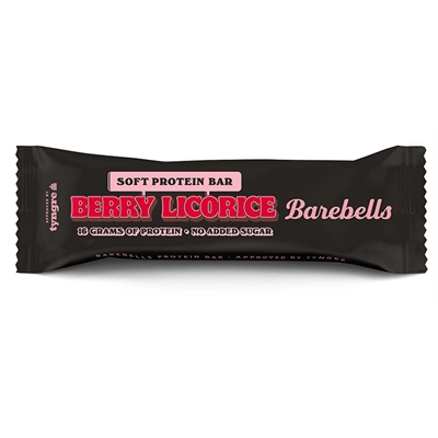 Proteiinipatukka Barebells Soft Berry Licorice 55g /12 kpl pkt - 16 g proteiinia, ei sokeria