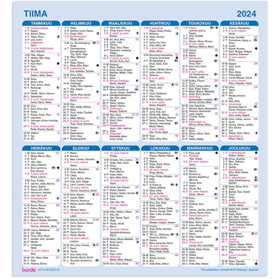 Seinälehti Tiima 2024 - Burde kalenteri