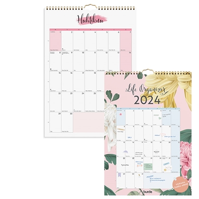 Seinäkalenteri Life Organizer 2024 - Burde kalenteri