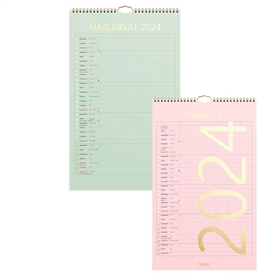 Perhekalenteri Color 2024 - Burde kalenteri