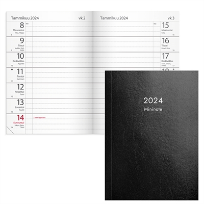 Mininote liimasidottu 2024 - Burde kalenteri