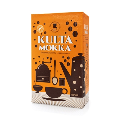 Kahvi Kulta Mokka UTZ 500g suodatinjauhatus - vaaleapaahtoinen kotimainen kahvi