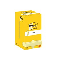 Viestilappu Post-it Z-notes 76x76mm keltainen /12 - PEFC-paperi, kasviperäinen liima, kierrätyspakk