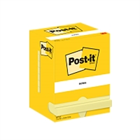 Viestilappu Post-It 657 76x102mm keltainen /12 - PEFC-paperi, kasviperäinen liima, kierrätyspakkaus