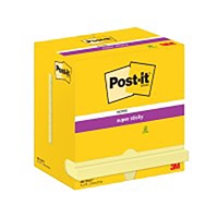 Viestilappu Post-it Super Sticky 76x127mm keltainen /12 - PEFC-paperi, kasviperäinen liima