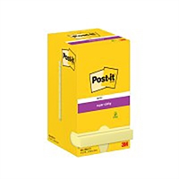 Viestilappu Post-it Super Sticky 76x76mm keltainen /12 - PEFC-paperi, kasviperäinen liima