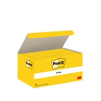 Viestilappu Post-it 653 38x51mm keltainen /12 - PEFC-paperi, kasviperäinen liima, kierrätyspakkaus