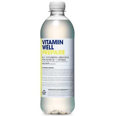 Vitamiinivesi Vitamin Well Prepare 500ml /12-pack (pantti ei sis.) - biotiini, magnesium, B12