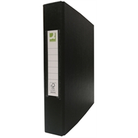 Rengaskansio Q-CONNECT® A5 35mm musta - polypropeenia, 75% kierrätettyä