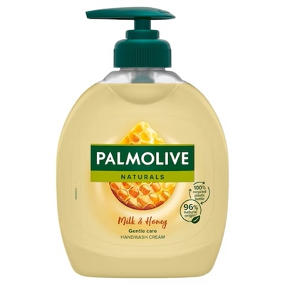 Nestesaippua Palmolive Milk & Honey 300ml - sisältää maitoproteiinia ja hunaja-uutetta