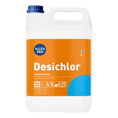 Desinfioiva puhdistusaine Kiilto Pro Desichlor 5 L - kaikille vettä sietäville pinnoille