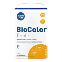 Pyykinpesujauhe Kiilto Pro BioColor Textile 8 kg - ei fosfaattia, ei zeoliittia, sisältää värisuojan