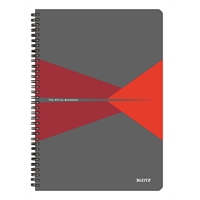 Muistikirja Leitz Office A4/90 viivat punainen kartonki
