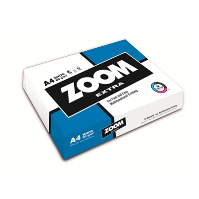 Kopiopaperi ZOOM Extra A4 80g /500 - Joutsenmerkki, EU-kukka, EMAS, PEFC