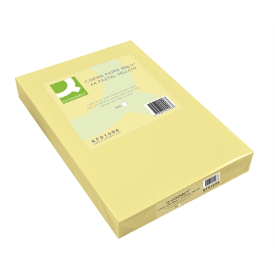 Kopiopaperi Q-CONNECT® A4 80g vaaleankeltainen/500