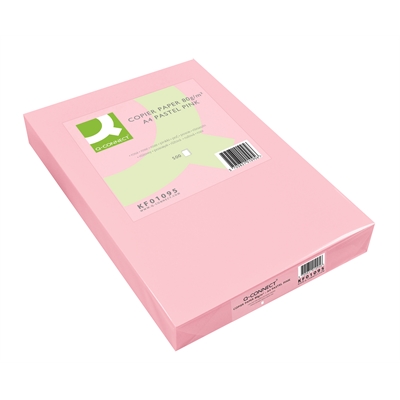 Kopiopaperi Q-Connect A4 80g vaaleanpunainen/500
