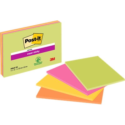 Viestilappu Post-it Super Sticky Meeting Notes A5 /4 kpl