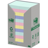 Viestilappu Post-it Eko 38X51 mm värilajitelma /24 - 100% kierrätyspaperia, kierrätyspakkauksessa
